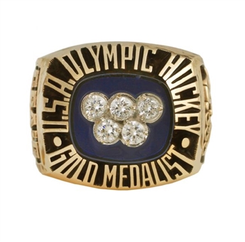 1980 U.S. Olympic Hockey Championship Team Salesman Sample Ring (Jim Craig)